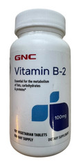 GNC Vitamin B-2 Tablets – 100mg – 100 Count – Ex: 7/28