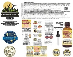 Lugols 2% Iodine 6mg Solution (2% Iodine/12% Iodide) 1200 servings Made in USA