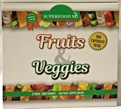 Superfood MD Fruit & Veggie Supplement 360 capsules total New Sealed 10/28
