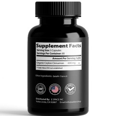 True Ceylon Cinnamon 1800mg | Organic | 240 Capsules | High Potency | Free Ship