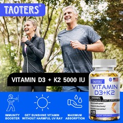 Advanced Vitamin D3 K2 Complex with Calcium Magnesium Zinc 120 Capsules