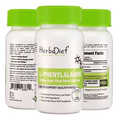L-Phenylalanine 500mg Capsules Essential Amino Acid Improves Mood Appetite