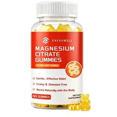 ENERAWELL Magnesium Citrate 600mg, 30 Servings, 60 Gummies -Non-GMO | 02/07/2027