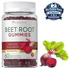 Extracto de Remolacha 6000mg 60 Gomitas Fresa con Pimienta Negra y Vitamina C