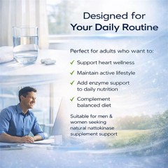 3X Nattokinase Supplement – 10800 FU 60 Capsules Per Serving Heart Circulation