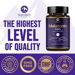 Melatonin 10Mg Fast Dissolve Supplements, Sleep Support Supplement for Adults –