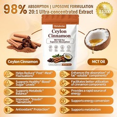Metabolae Ceylon Cinnamon Capsules – 300 Softgels, Supports Metabolic Balance