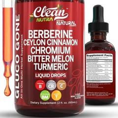 Clean Nutra Berberine with Ceylon Cinnamon Liquid Drops–Metabolism & Blood Sugar