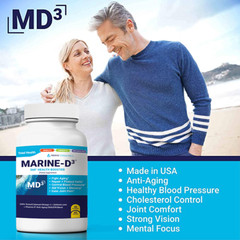 Marine Essentials | Marine-D3 | Anti-Aging | Omega-3 | 1 Bottle (60 Capsules)