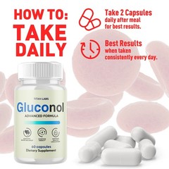 (1 Pack) Gluconol Advanced Blood Health Support Supplement Gluco Nol 60 Capsules