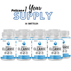 CleanGut Cleanse- Digestive Support- 12 Bottles- 720 Capsules
