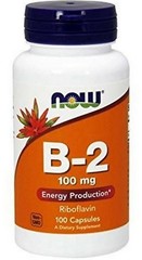 NOW VITAMIN B2 (RIboflavin) 100 mg 100 Capsules- FRESH PHARMACY STOCK ^