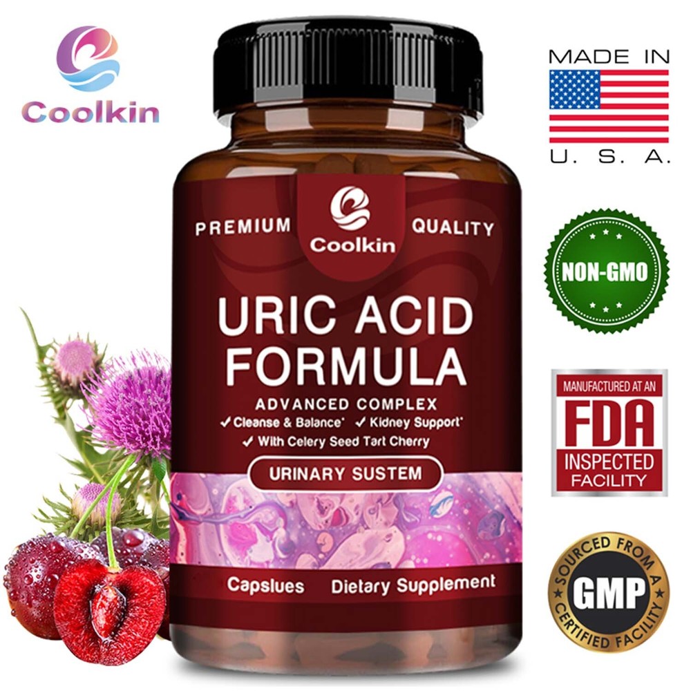 Uric Acid Formula-Tart Cherry, Milk Thistle,Cranberry-Kidney Cleanse,Gout Relief