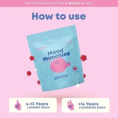 JoySpring Mood Munchies Saffron Gummies for Kids & Teens, Mood & Focus, 60ct
