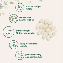 4X R-alpha Lipoic Acid 600mg With Coconut Oil, 120 Softgels, Antioxidant Support