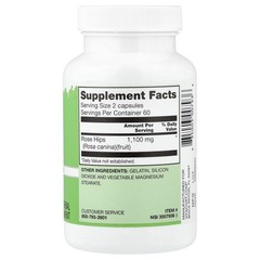 Rose Hips, 120 Capsules (550 mg per Capsule)