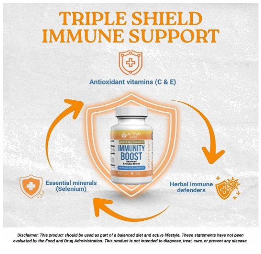 Immunity Boost All-In-One Advanced Shield Complex 60 capsules Ships Fast