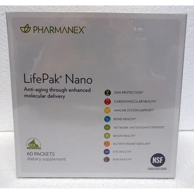 Nu Skin NuSkin Pharmanex Lifepak Nano Anti-Aging 60 packets NEW SEALED