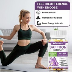 Saffron Supplements, 3 Month Supply, Pure 88.5Mg Saffron Extract for Women Men