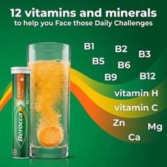 Energy Vitamin B & C Orange Flavour Effervescent Tablets 60 Pack