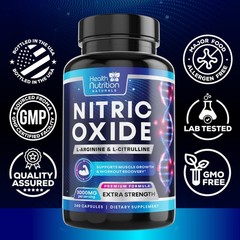 Extra Strength Nitric Oxide Booster – 3X Strength L-Arginine AKG and Citrulli…