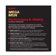 GNC Mega Men Performance & Vitality Multivitamin Vitapak 30 Day