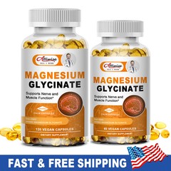 400mg Magnesium Glycinate High Absorption,Improved Sleep,Stress & Anxiety Relief