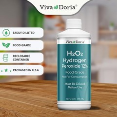 Convenient 16 Fl Oz Food Grade Hydrogen Peroxide – 12% with Screw-Top Bottle