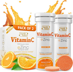 Vitamin C 1000Mg Effervescent Tablets – Potent Immune Support VIT C with Zinc Su