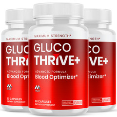 (3 Pack) Gluco Thrive Advanced Support Blood Supplement GlucoThrive 180 Capsules