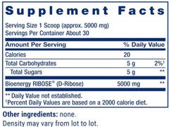 D-RIBOSE POWDER HEALTHY HEART MUSCLE CELL ENERGY 150g (5.29oz) LIFE EXTENSION