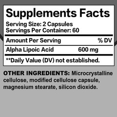 Alpha Lipoic Acid – Support Antioxidant and Sugar Metabolism, Relieve Nerve Pain