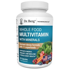 Dr. Berg Whole Food Multivitamin with Minerals – Daily Multivitamin for Men a…