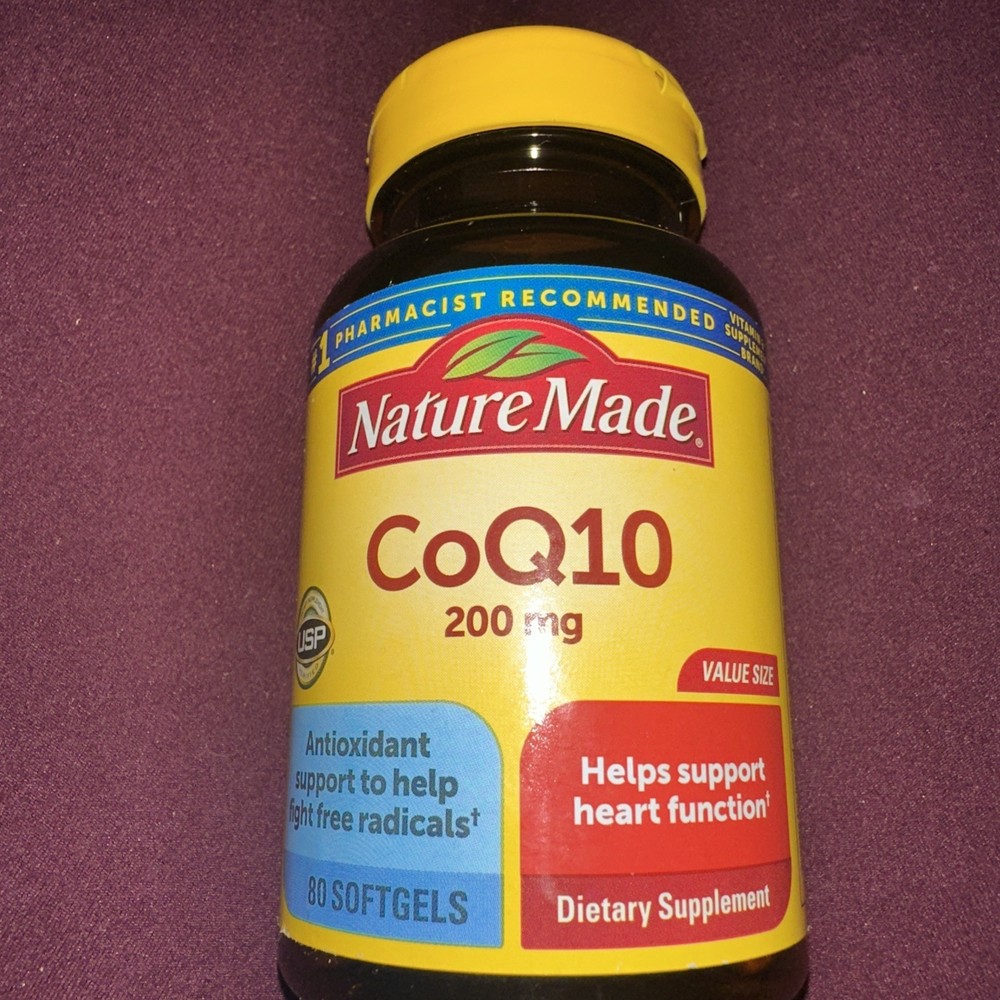Nature Made 553202 CoQ10 Orange 200 mg – 80 Liquid Softgels