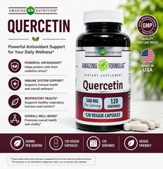 Amazing Formulas Quercetin 500 mg 120 Veggie Capsules Dietary Supplement