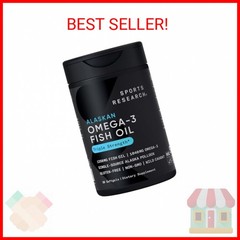 Sports Research Triple Strength Omega 3 Fish Oil Supplement – EPA & DHA Fatty Ac