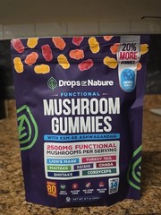 Drops of Nature Mushroom Mixed Gummies Fruit 80ct Exp 05/27