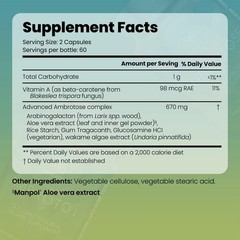 1pc Mannatech Advanced Ambrotose 120 Capsules Glyconutrient Dietary Supplement