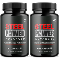 (2 Pack) Steel Power Advanced Male Health Support Supplement SteelPower 120 Caps