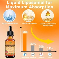 Aged Garlic Extract Liquid Drop – 500 mg per Serving, 15:1 Extract, Odorless, Li