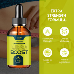 (3 Pack) Lipo Boost Drops, LipoBoost Liquid Supplement Premium Blend (6 oz)