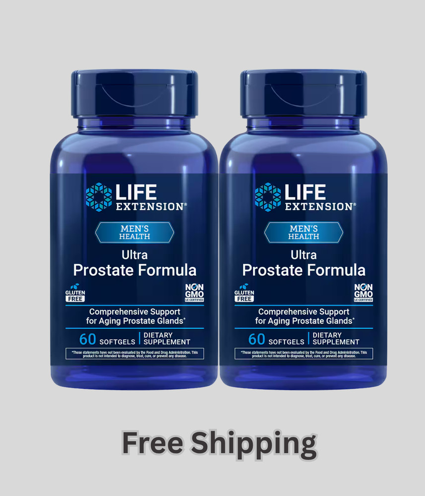 2X Life Extension Ultra Prostate Formula (60 softgels) – New & Free Shipping