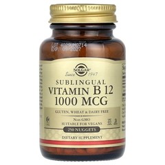 Sublingual Vitamin B12, 1,000 mcg, 250 Nuggets