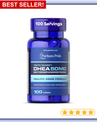 Puritan’s Pride DHEA 50Mg Dietary Supplement, Promote Sugar Metabolism 100 Count