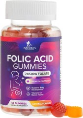 Folic Acid Gummies 400mcg Highest Potency Prenatal Folic Acid Gummy Supplement