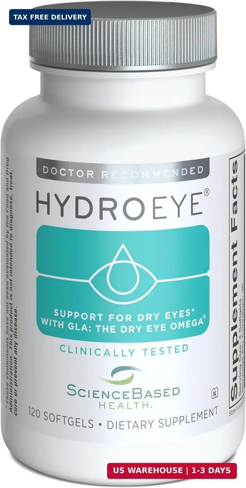 ScienceBased Health HydroEye Dry Eye Supplement – Clinically Tested with GLA & O