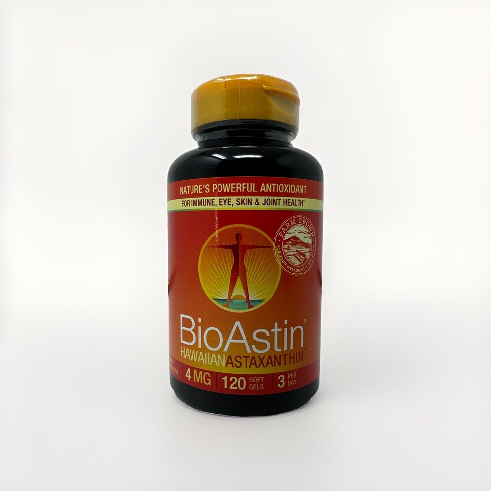 BioAstin Hawaiian Astaxanthin 4mg 120 Soft Gels EXP DEC 2026