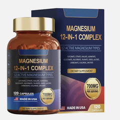 1-3 PACK Magnesium Complex 700mg 12 in Magnesium 1 Supplement with 120 counts