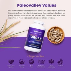 Paleovalley Grass Fed Beef Organ Complex FreezeDried Beef Liver, Heart, and …