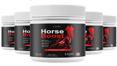 (5 Pack) Horse Boost Powder, Male Health Support Formula Supplement Powder